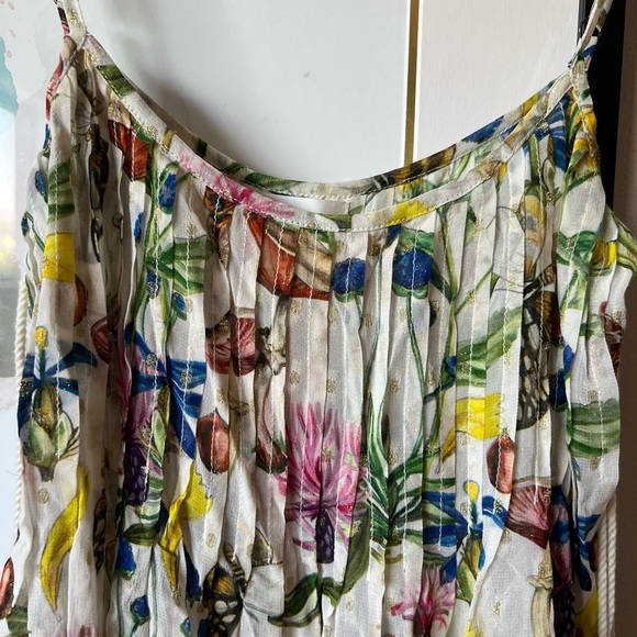 NWT Tryb Spain floaty floral tasseled tank top size S - Picture 2 of 8